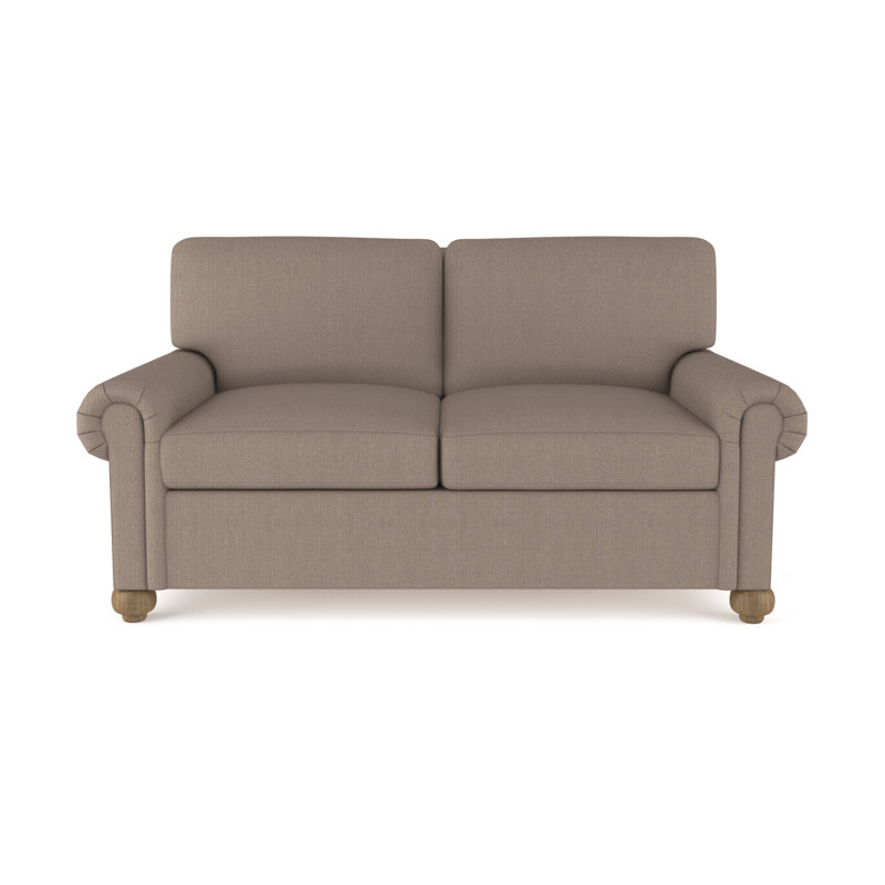 Leroy Loveseat, 36" H x 60" W x 49" D, Vintage Leather Graphite, Weathered