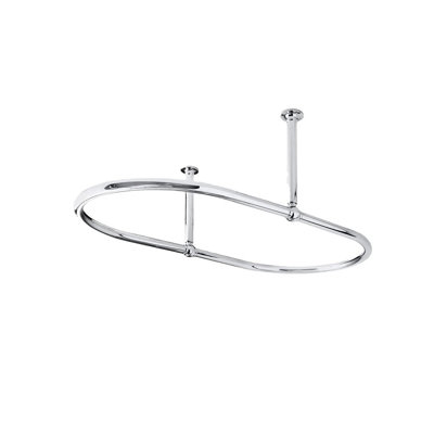 Aarent 30cm Curved Fixed Shower Curtain Rail