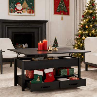 3‑in‑1 Convertible Lift‑Top Coffee Table with Storage