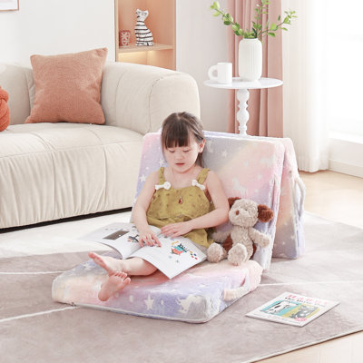 Kids Sleeper Chair,Kids Couch Sofa, Folding Toddler Couch by Indigo Safari