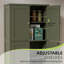 Armoire de rangement sur pied H 42,6 po, armoire autoportante avec 4 portes-118026315