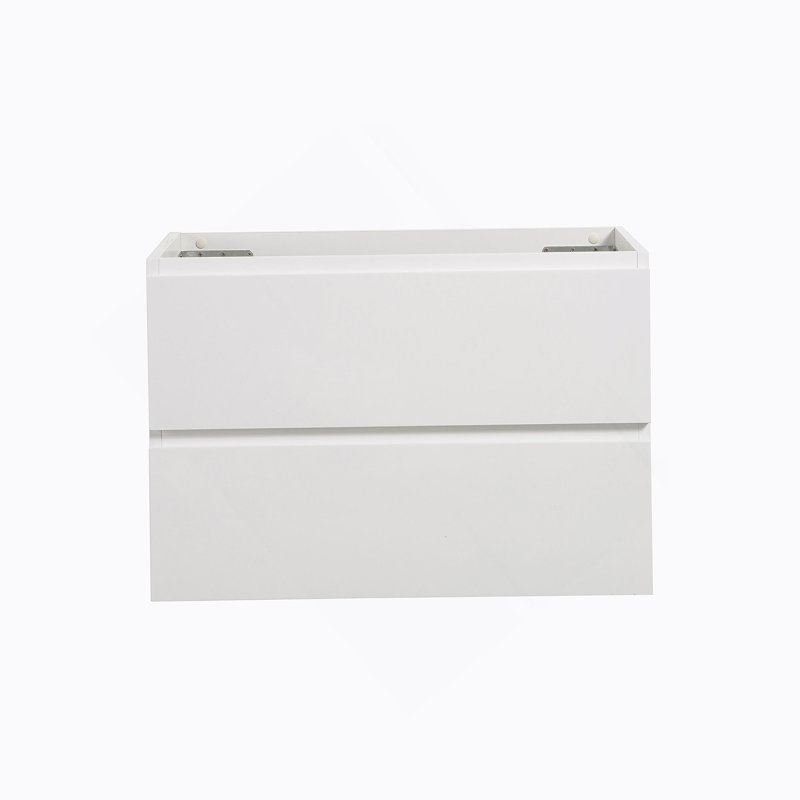 Armoire murale SANS lavabo, avec deux tiroirs, Blanc