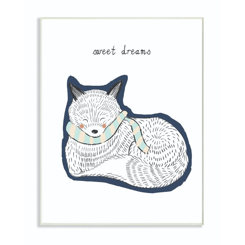 Décoration murale écharpe fox pour enfant doux rêves Maribel, Plaque murale, H 15 po x l 10 po x P 0,5 po