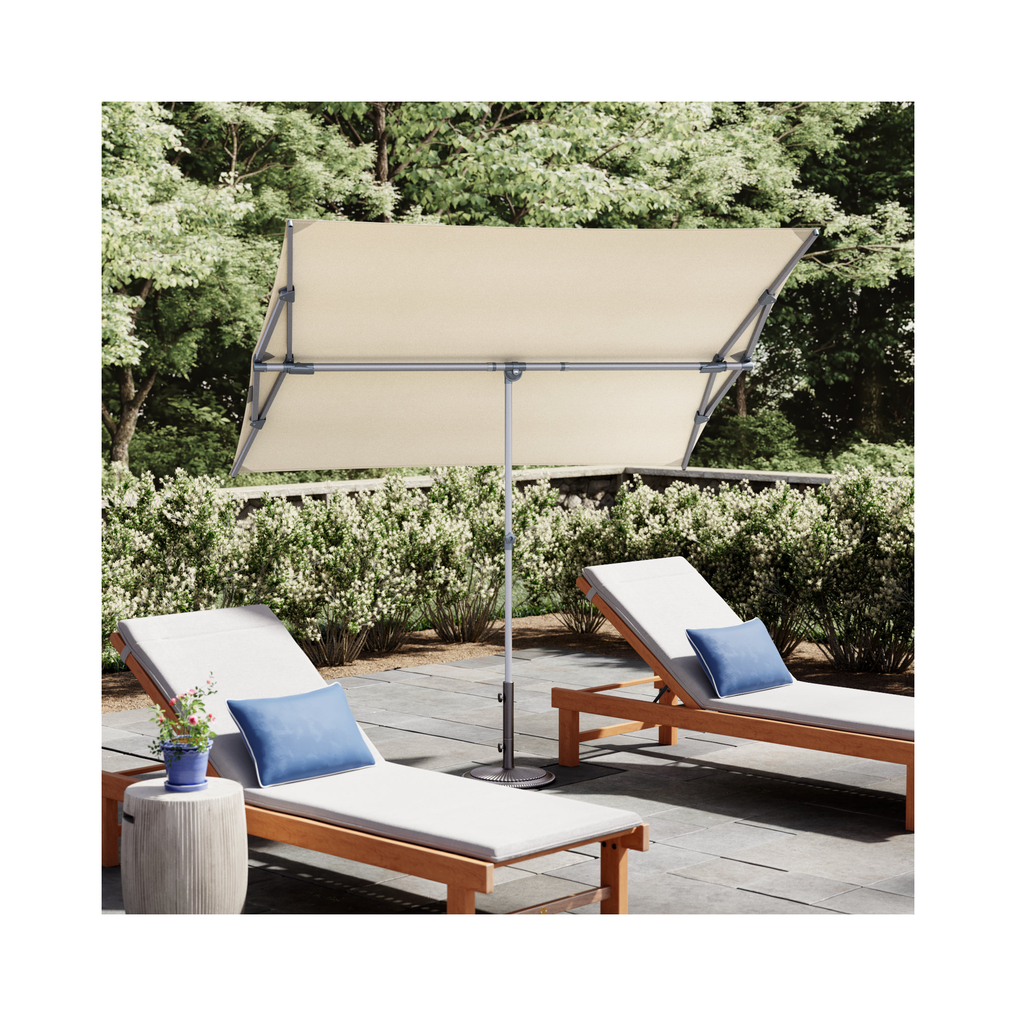 Karlson 83.6'' Outdoor Umbrella, Canvas Natural Sunbrella® Canvas
