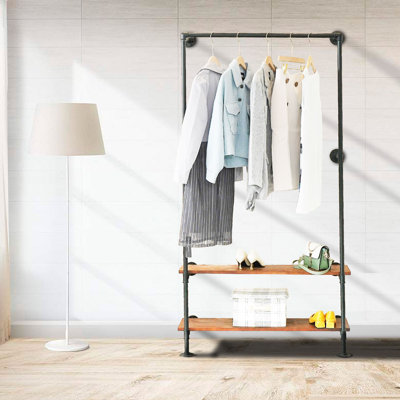 Gillead 37.24'' Industrial Pipe Clothing Rack