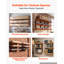 Étagère à bois à 3 niveaux (50 kg par niveau), pliable, fixation murale, idéale pour garages, ateliers, entrepôts et sous-sols. Bras cantilever robustes, goupilles de verrouillage, acier, orange et noir.
