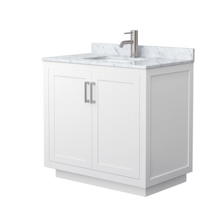 Miranda 36" Freestanding Single Bathroom Vanity with Marble Top