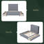 Lit plateforme avec tiroirs et tablettes de rangement