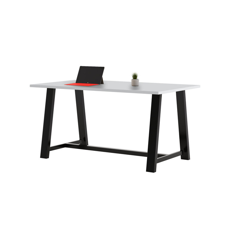 Midtown Solid Wood Breakroom Table, Gray, 36" H x 72" L x 36" W