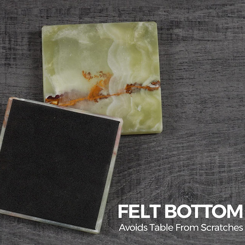 Marble Square 6 Piece Coaster Set
