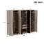 6-Doors Wooden Wardrobe Storage For Bedroom,With 2 Drawers Inside