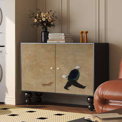 French style simple double door accent cabinet