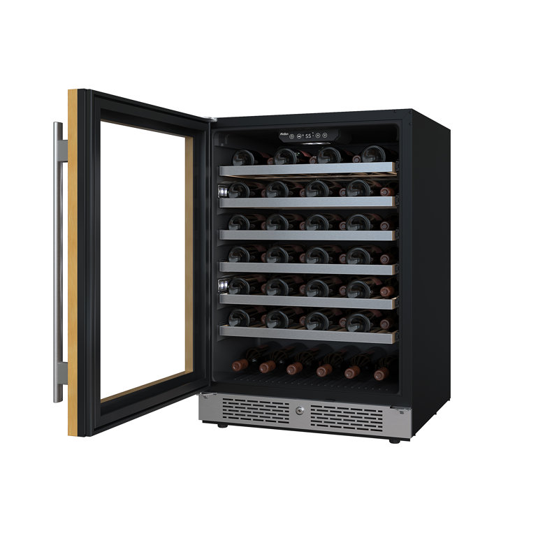53 Bottle Single Zone Freestanding Wine Refrigerator, Right Handed