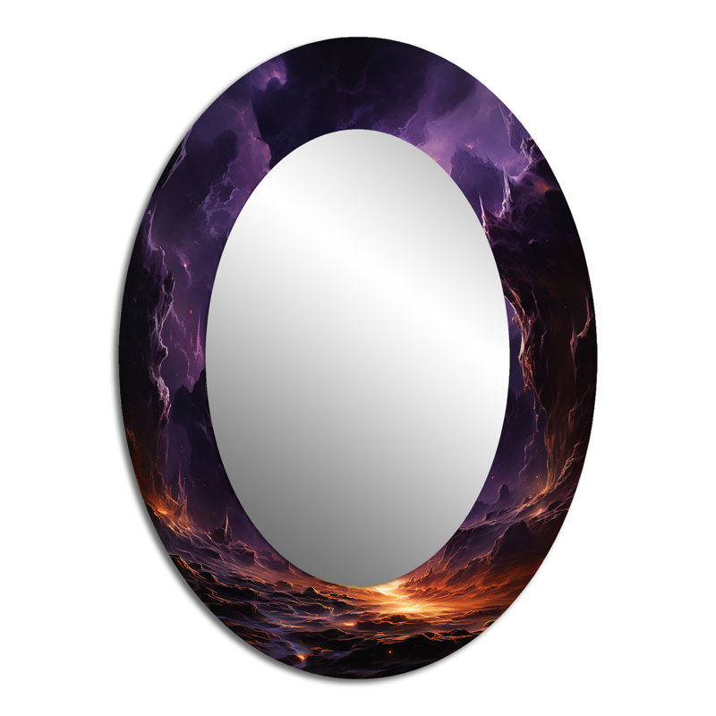 Orbital Overture Dreaming Landscape - Miroir mural moderne ovale, 40 po x 30 po