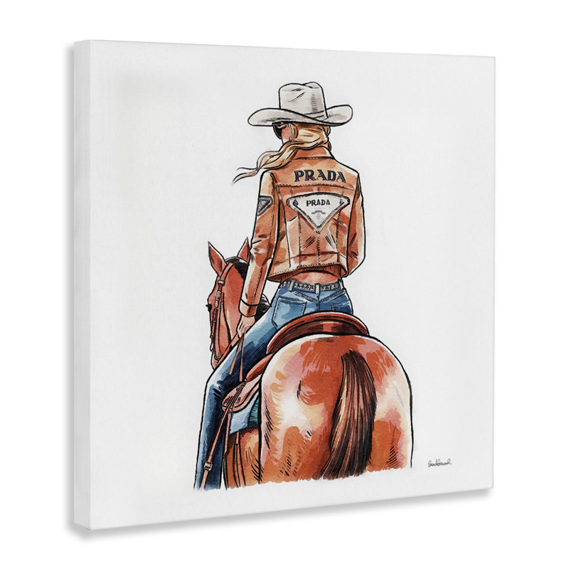 Art mural sur toile Glam Cow Cow & Horse par Amanda Greenwood bp-937_CN, H 30 po x l 30 po