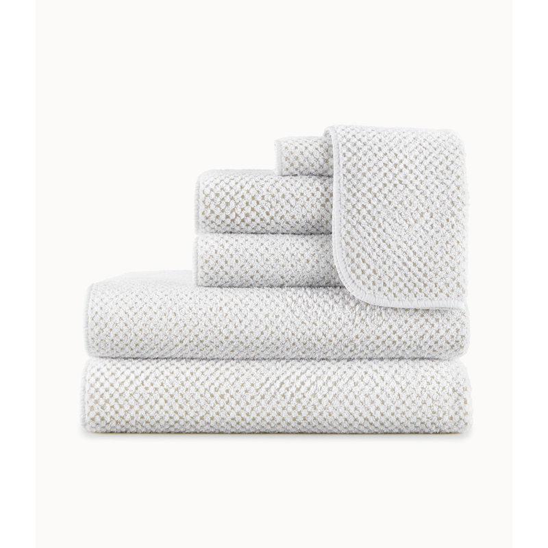 Catalina Jacquard Bath Towel Set, White