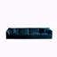 Canapé modulaire 4 places en chenille bleue, 4 places avec base