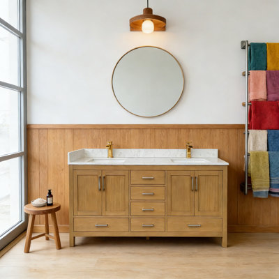 84" Bathroom Vanity with double basins Sink
