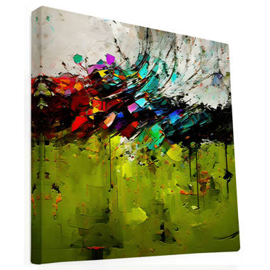 Geometric Art acrylic painting on 8 x 10 canvas by CanvasCoveArt