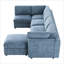 Ensemble de canapé modulaire en chenille 6 places avec repose-pieds-1535220356