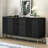 Stylish Sideboard With Geometric Lines And Functional Storage Compartments