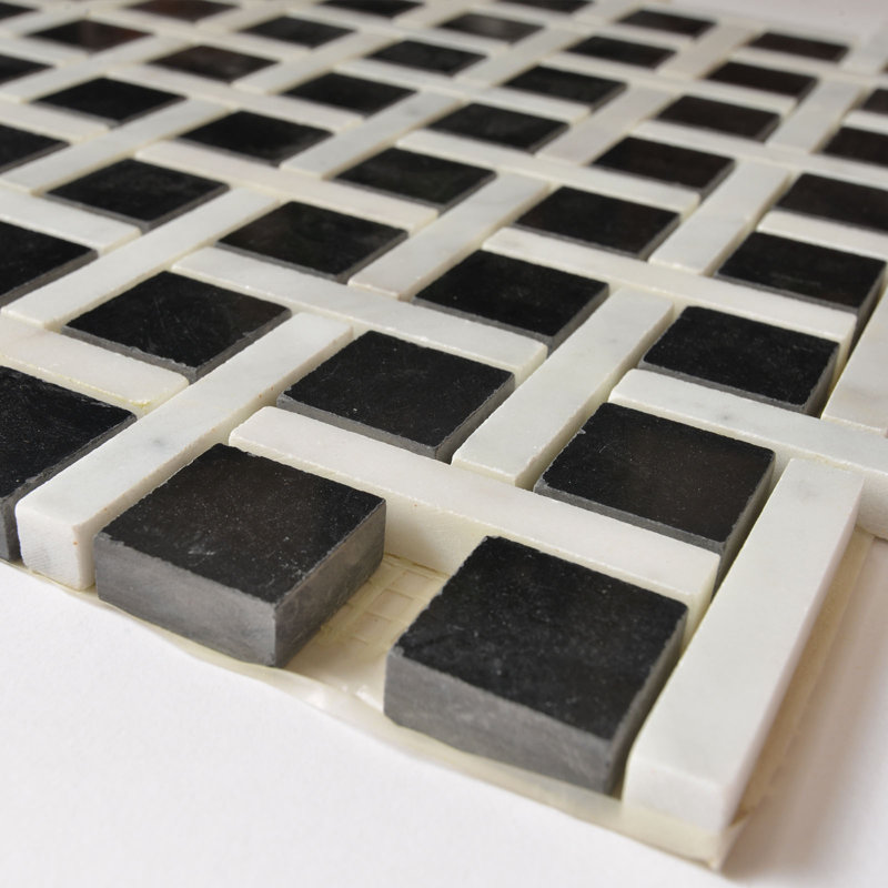 Apartment  Mosaic Pattern Wall & Floor Tile, New York- Carrara White and Black