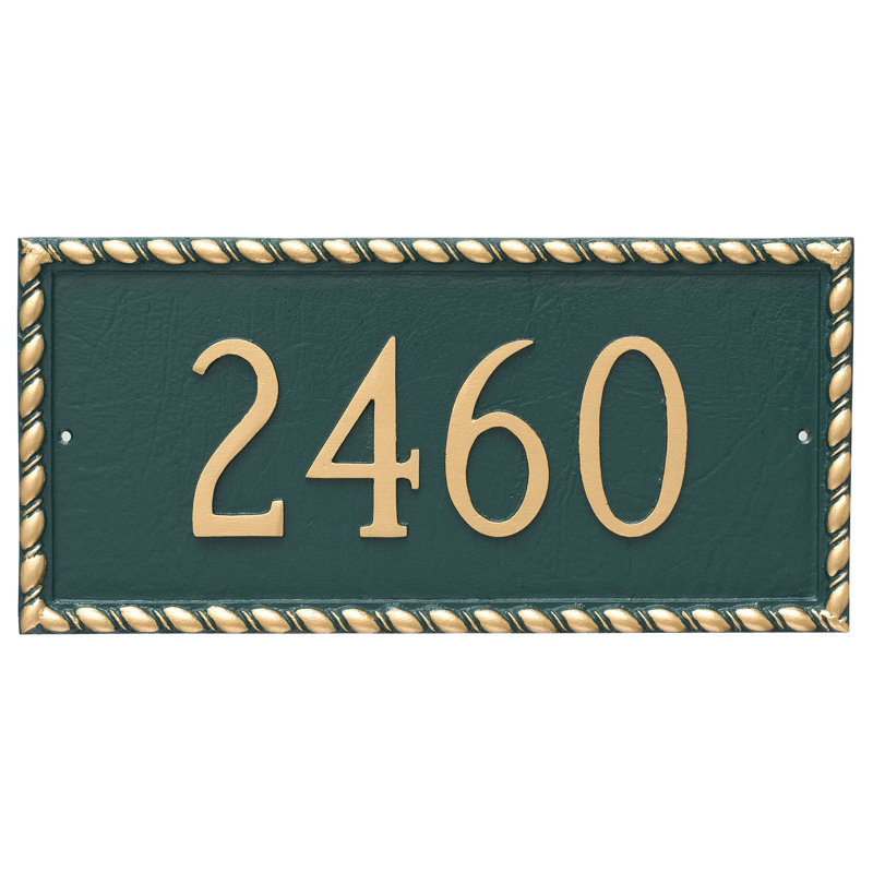 Plaque d’adresse murale sur 1 ligne franklin, Gris / Argent, Oui