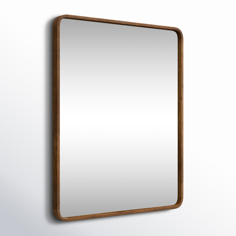 Sherman Wood Rectangle Mirror, 30" x 24", Natural Rustic