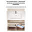 Meuble-lavabo Mid-Century en métal avec lavabo en céramique intégré
