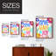 Pop Love Peace Joy, reproduction encadrée - bois massif-1750373686-1750373691