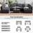 Rosaelena 8 - Person Modular Patio Conversation Sets with Cushions-1883469739-1883469736