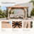 13'x11' Double-Roof Patio Gazebo with Mosquito Netting,Heavy Duty Gazebos Shelter Party Tent-129983633-123780555