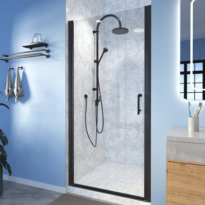 36" W x 72" H Pivot Semi-Frameless Shower Door