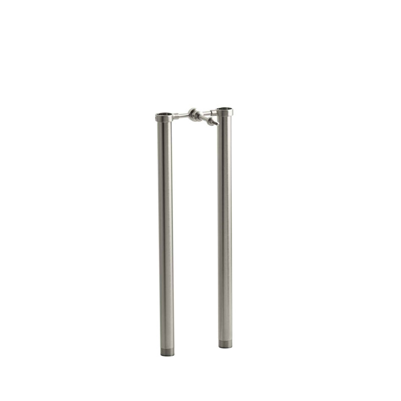 Symbol Floor-Mount Riser Tubes, Vibrant Brushed Nickel