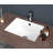 Myhomekeepers 14'' Gray Ceramic Rectangular Bathroom Sink