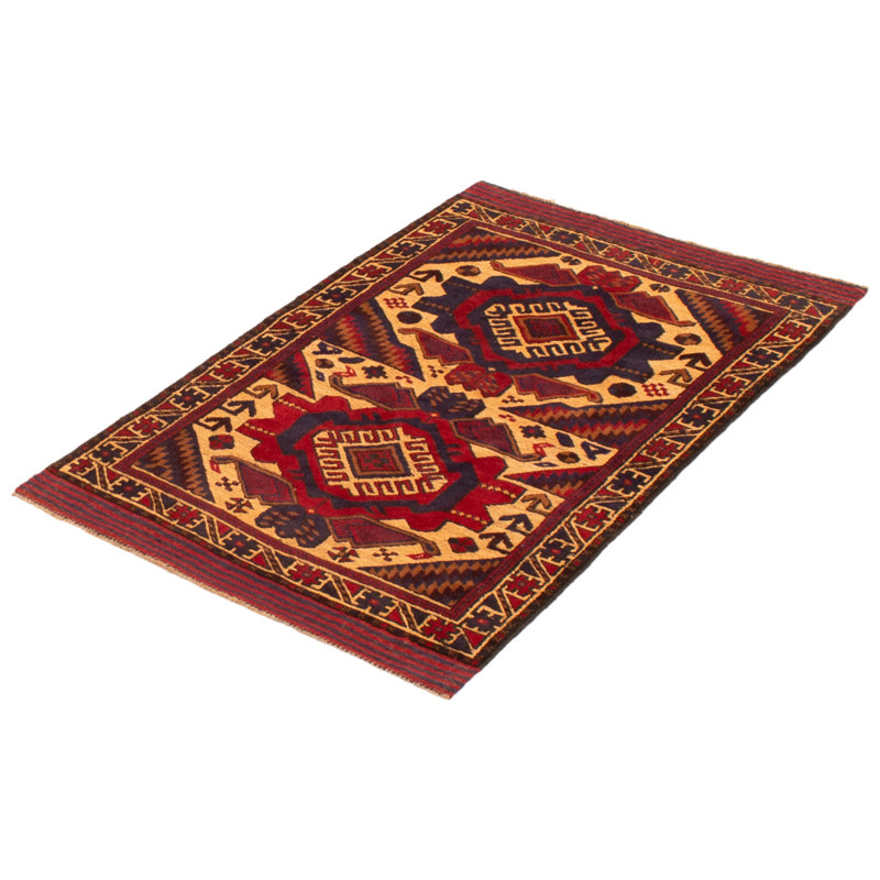 Tapis tadjik brun clair 2 pi 10 po x 4 pi 8 po