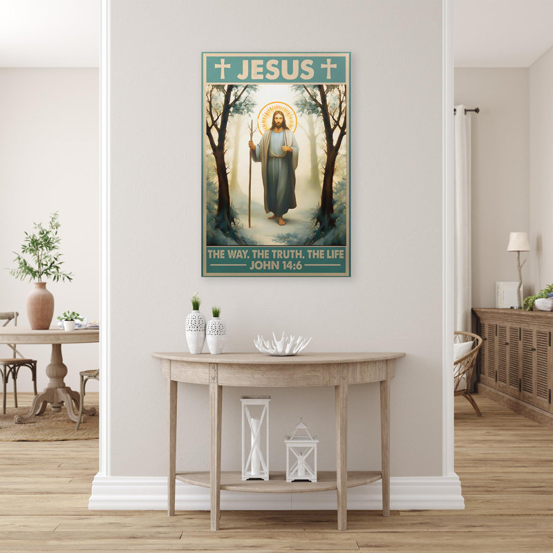 «Harmonia Jesus The Way The Truth The Life On», impression sur toile, H 36 po x l 24 po x P 1,25 po