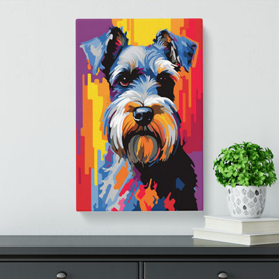 Schnauzer Pop - Wrapped Canvas Print