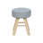 Grey Velvet With Natural Wood Legs For Extra Seat And Foam No Assembly Foot Stool Leg Base