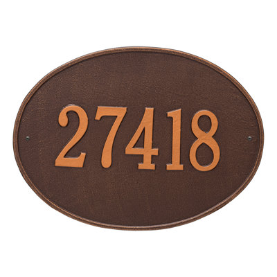 Hawthorne 1-Line Wall Address Plaque