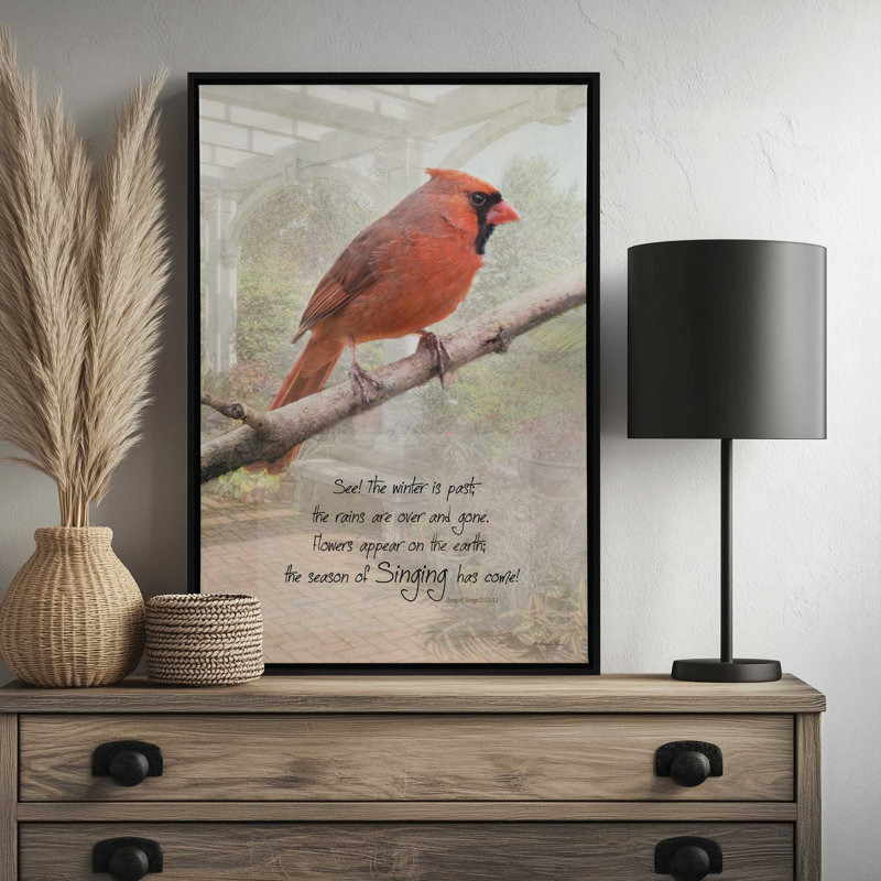 «Singing Has Come» par Robin-Lee Vieira, reproduction d'art, L 24 po x H 36 po, Argent, Toile avec cadre