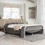 Stevenage Modern Metal Platform Bed Frame with Curved Headboard-706736951-758094654