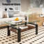 Table basse rectangulaire, table moderne en verre trempé transparent, table basse-1500639272-1500639269