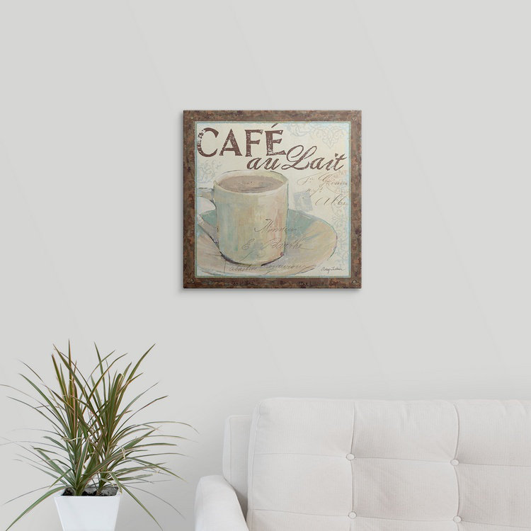« café du matin i », reproduction d’impression avery tillmon, H 35 po x l 35 po x P 1,5 po, Toile