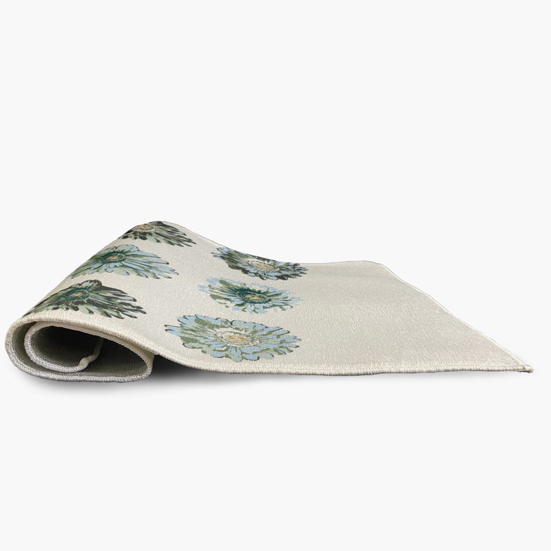 Tapis en chenille tissé à la machine Jaak en gris / beige, Rectangle 2 pi x 3 pi