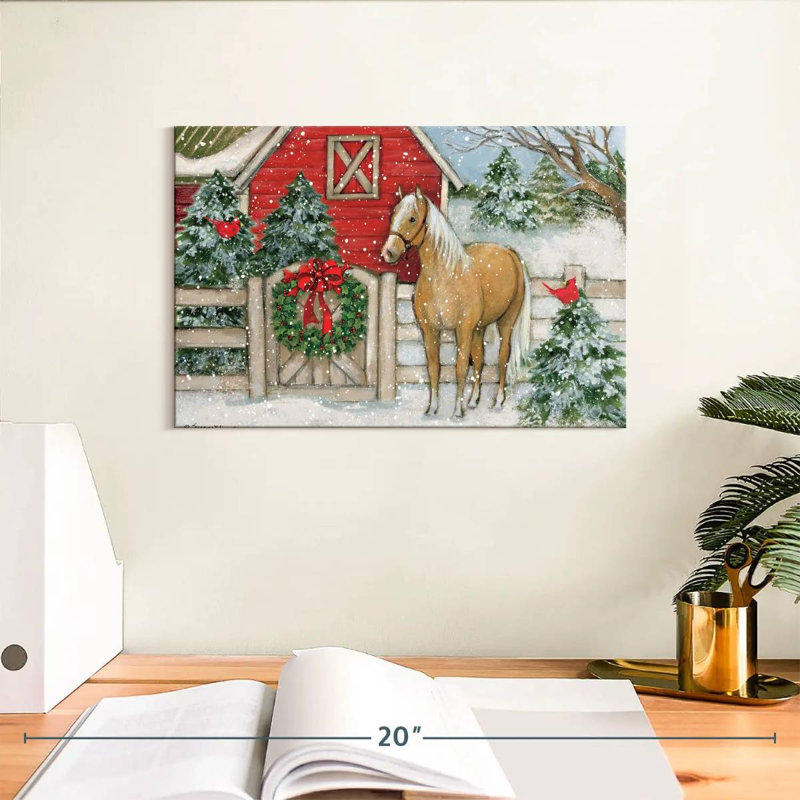 Chevaux d'hiver I, H 8 po x l 12 po