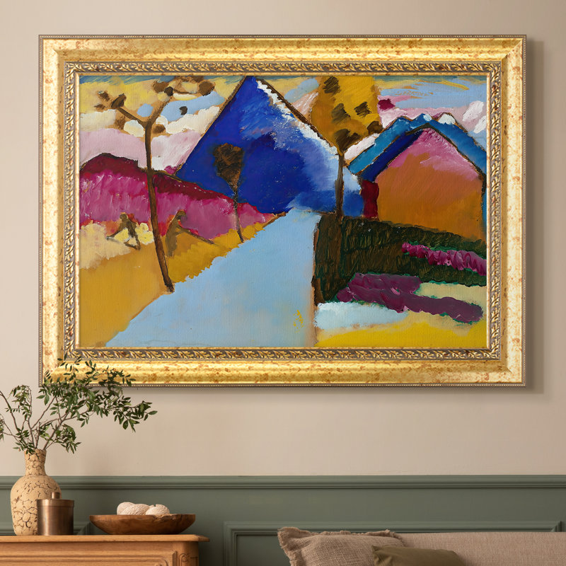 Kochel Straight Street, 1909 - Wassily Kandinsky - Toile encadrée sur mesure, 16x22 INNER SIZE, Toile avec cadre
