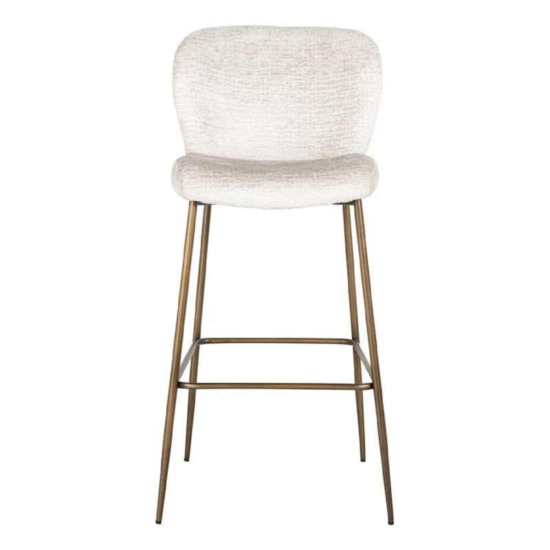 Tabouret Darby, Crème, crème, Doré