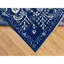 noué à la main de conception unique 6 pi 2 po x 9 pi Tapis décoratif bleu