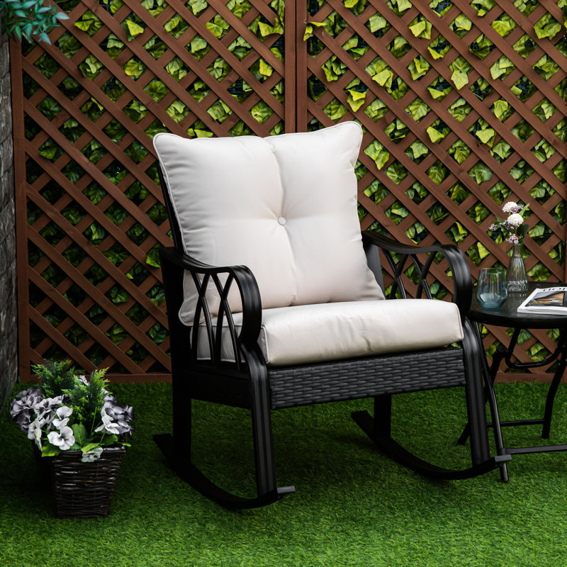 Chaise berçante en aluminium pour l'extérieur